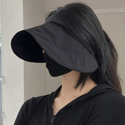 可折叠空顶遮阳防晒帽大帽檐