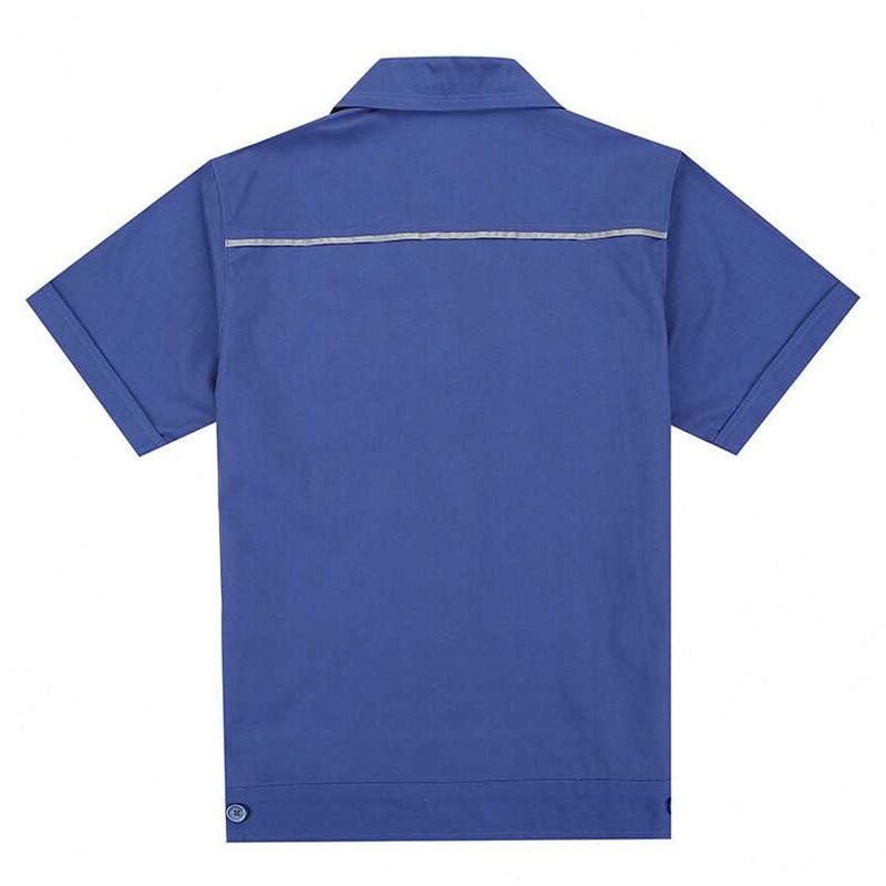 新品江燕纯棉夏季短袖工作服工厂车D间耐磨厂服全棉工作服工装套图片