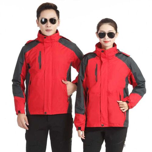 新品似晨缤纷冲锋衣男女工作服春秋外套I可拆卸防风防水加厚保暖