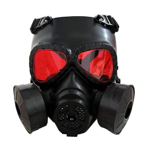 新品仿真防毒面具红色镜片游戏x安全帽兵人吃鸡cs战术装备道具模