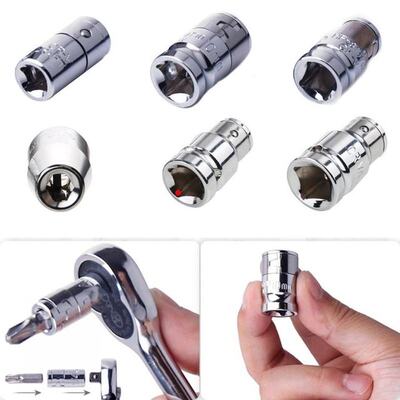新品1/4 Ratchet Socket Atdapter Universal Socket Hex Bit Hol
