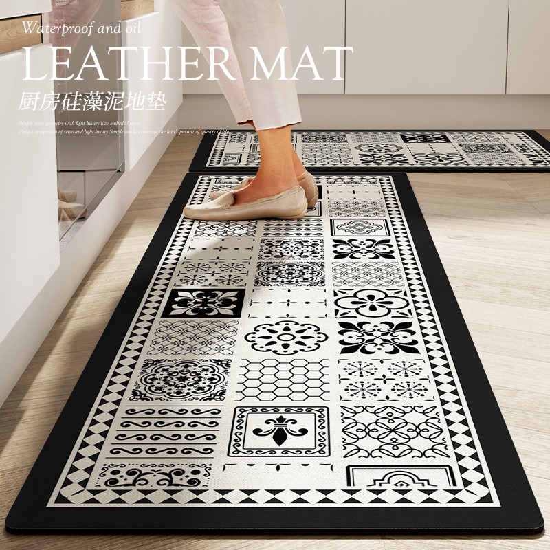 极速厨房地垫矽藻泥形吸水凉垫可擦免洗防脏防滑地毯防Z水防油垫