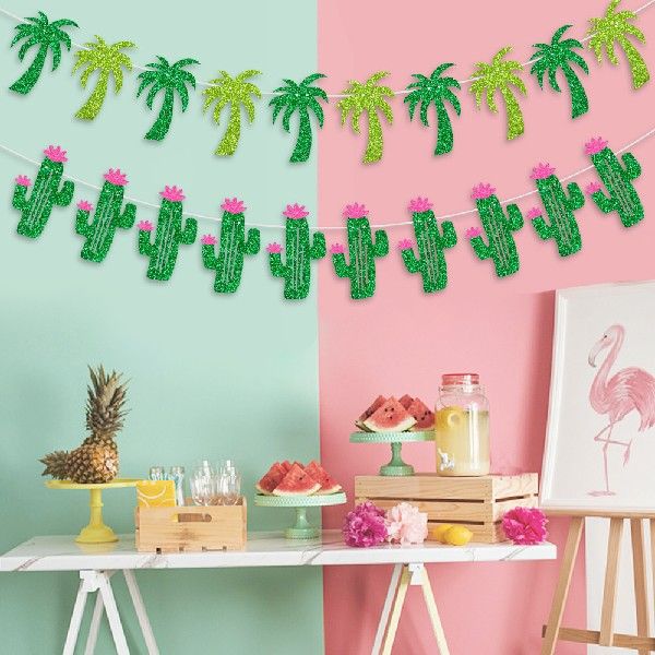 极速Hawaii Theme Party Decors Pineapple Coconut YBanners
