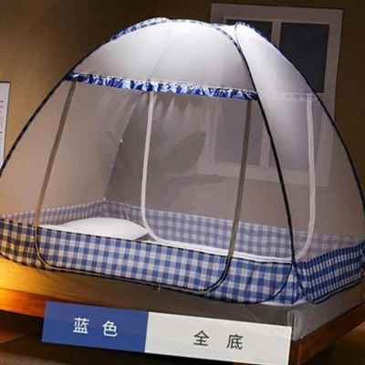 极速新款18家用1i2n米拉链床折叠免蚊帐O双人15m安装蒙古包