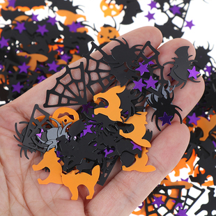 极速Halloween Decoration Cwonfetti Pumpkin Spider Witch Bats