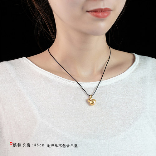 新品1.b0mm细项链绳穿小孔吊坠红绳黑皮绳挂件绳挂绳男女本命年