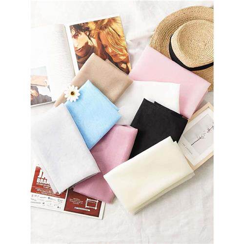 极速欧根a纱布料白色纱布婚纱礼服黑纱白纱网纱透明硬纱薄纱面料