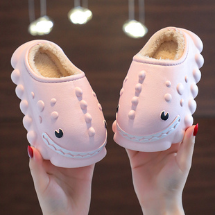 极速儿童棉拖鞋 eva防水软底防滑居家室内男女童宝宝棉 j男童秋冬季