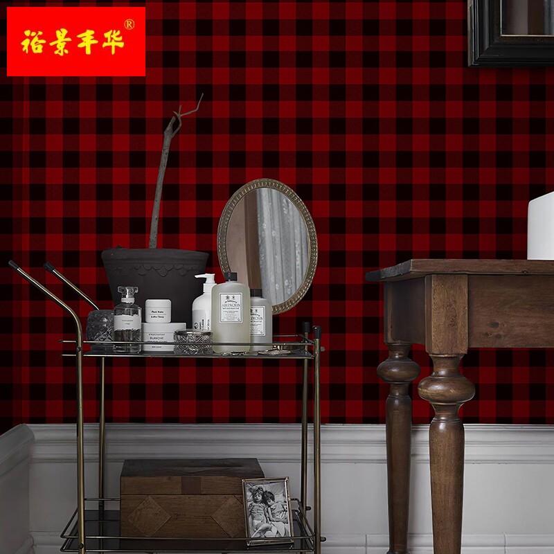 极速壁纸自c粘棋盘格米字格贴纸翻新家俱宿舍民宿改造壁画防水防