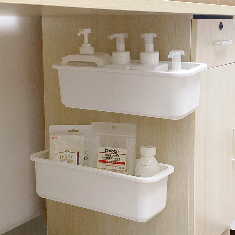 速发栋拉宿舍神器可抽哈式收纳盒免打孔粘贴抽屉整理盒挂储物盒缝