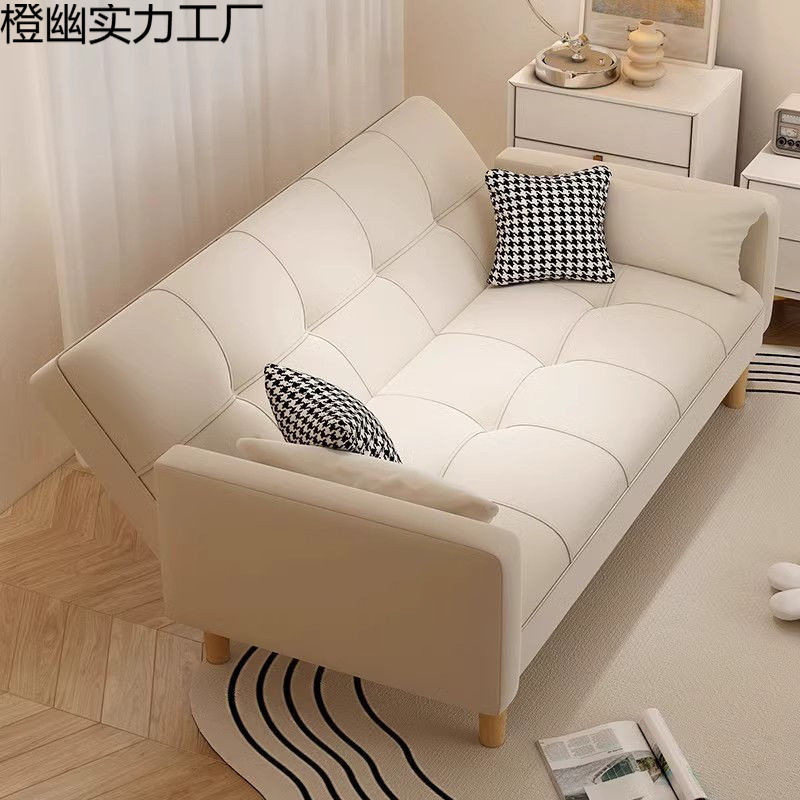 可折叠沙发床免洗两用猫抓皮懒人沙发小户型出租房公寓现代简约的