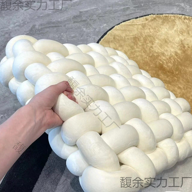 网红飘窗坐垫地毯地垫编织时尚轻奢简约风地板坐垫靠垫榻榻米垫子