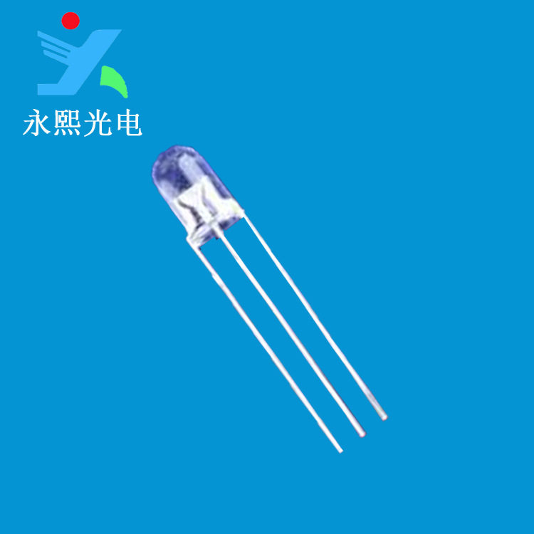 5MM蓝翠绿双色led灯珠发光二极管 f5透明兰绿共阳灯珠