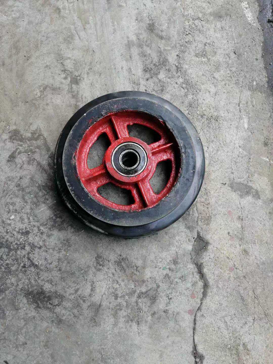 清障车轮小轮小托车轮子铸铁脚轮移车器橡胶脚轮清障定向轮默认项