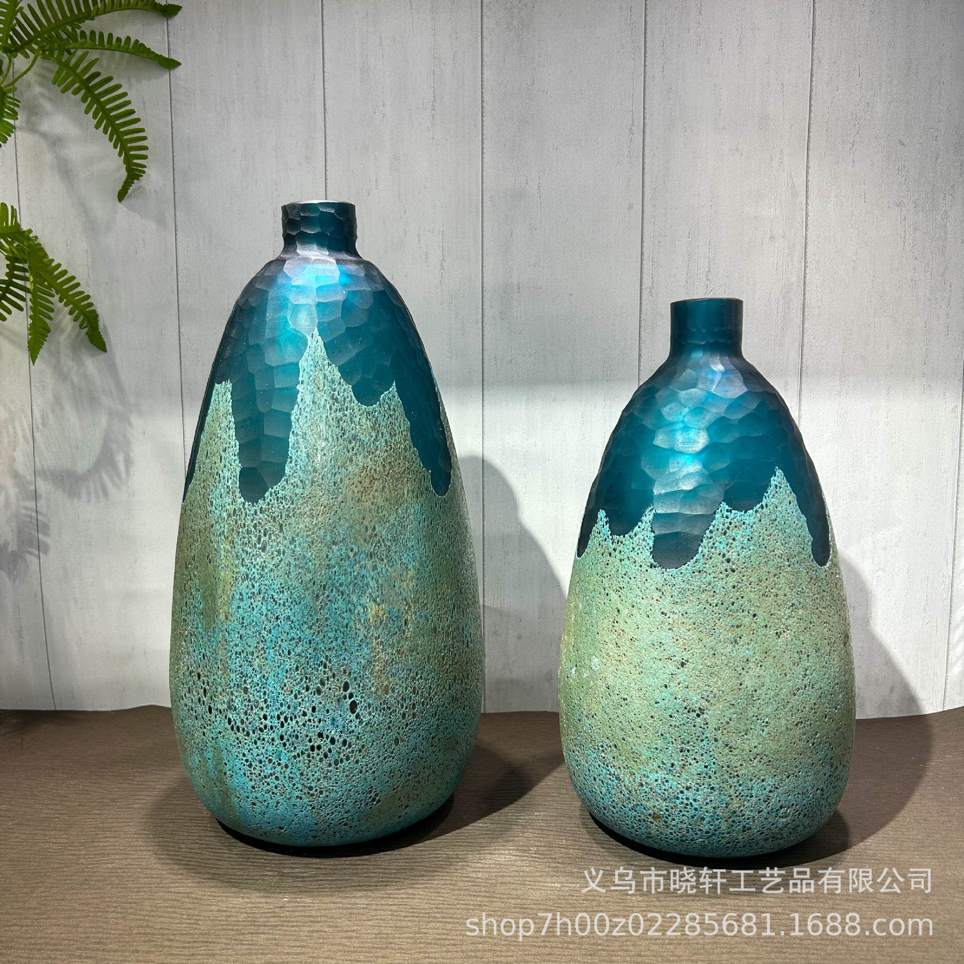 轻奢复古手工磨刻花瓶家居样板间摆件插花器酒店客厅酒柜高级装饰