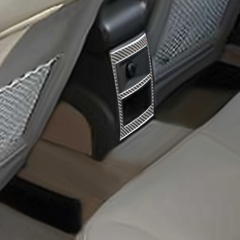 适用于凯迪拉克03-08款CTS碳纤维后排储物盒装饰贴内饰改装贴