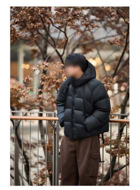 Zon11冬2025新款「」连帽泡芙羽绒服鸭绒宽松插肩袖百搭