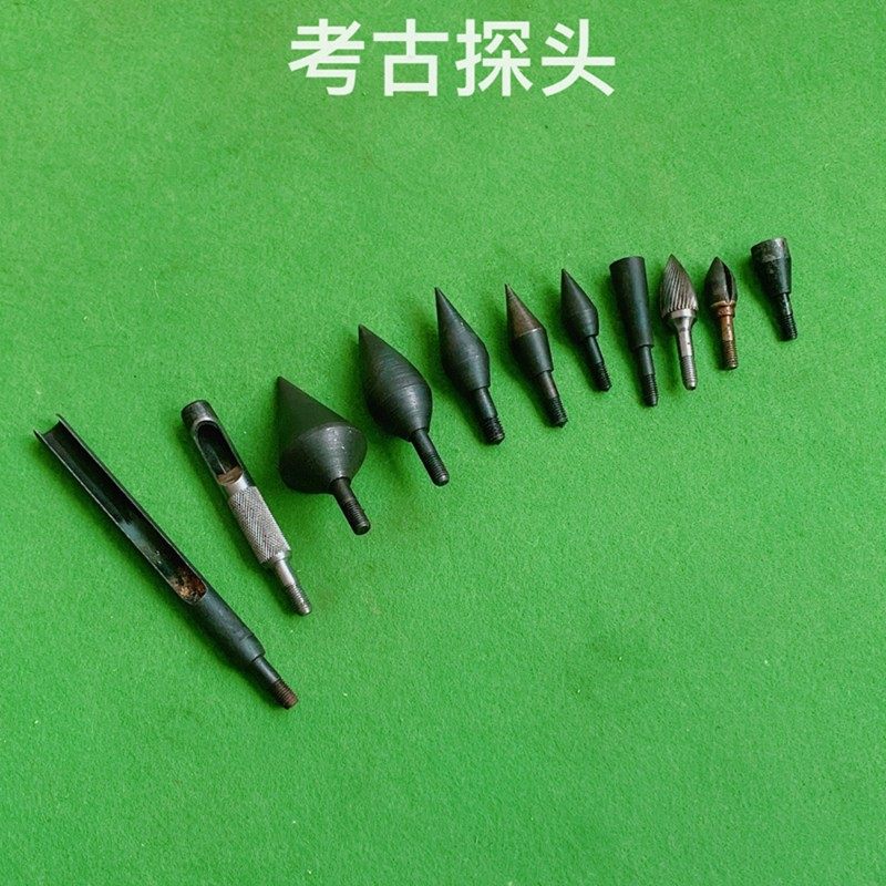 热销包邮洛阳铲考古探针取土器钨钢合金头乌木Q探测工具扎杆探杆