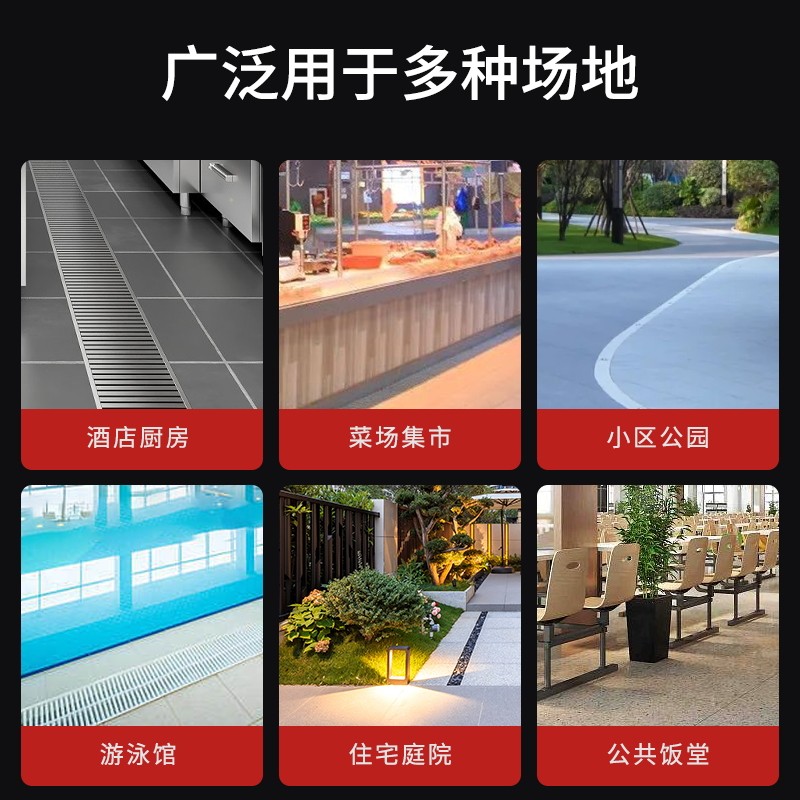 热销304d不锈钢井盖排水沟雨水篦子盖板装饰方形防滑庭院地漏带框