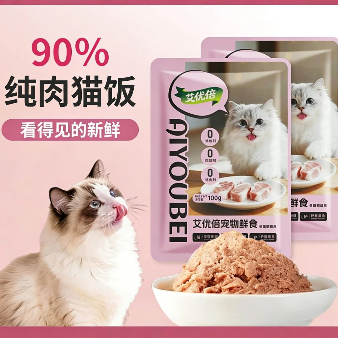 主食猫饭羊奶增肥发腮宠物猫咪科学养宠养猫猫粮养猫新手猫粮湿粮