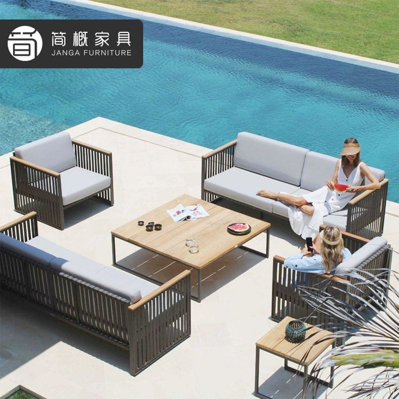 别墅庭院沙发茶几组合户外花园露台家具酒店民宿休闲躺床沙发椅,电子元器件市场,电线扎带/束线带,淘宝优惠券,粉丝福利购,淘宝优惠卷
