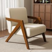 2026单人沙发椅实木家用阳台客厅民宿酒店看书中古休闲简约复古设