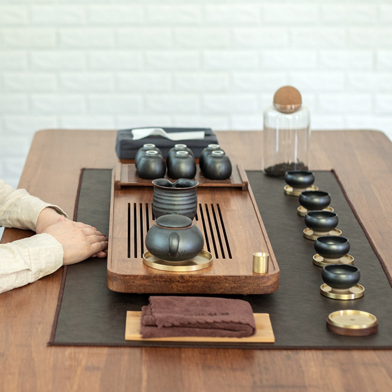 极速实木c茶盘蓄储水抽屉干泡茶台家用简约排水茶具套装会客厅日