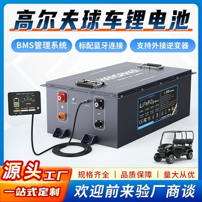 高尔夫球车电池48V磷酸铁锂60伏小型大容量72V宁德大单体96V电池