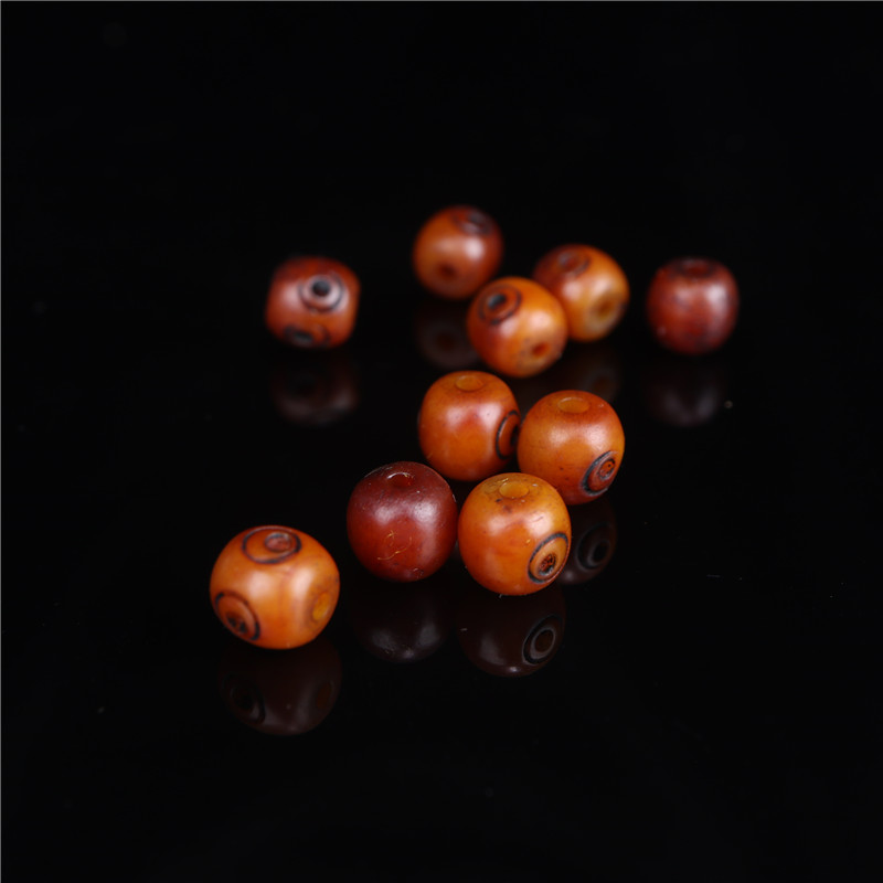 极速手工雕刻复古工艺老料牛v骨桶珠配珠咒点灵骨文玩佛珠手工DIY