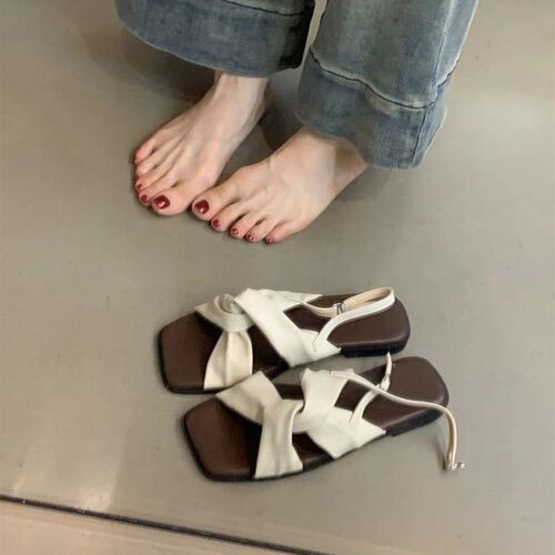 新品平底罗马凉鞋女2o026新款夏季外穿配裙子仙女风软底海边度假