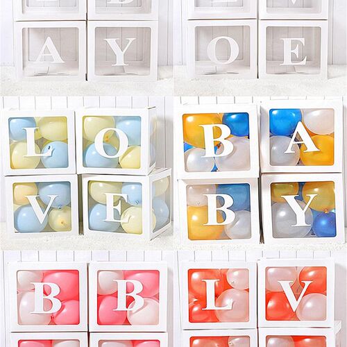 新品.Alphabet Name Transparent Packing Box BirthdUay Balloon