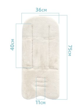 极速Soft Faux Rabbit Fur Seat Cushion Winter PBaby Stroller