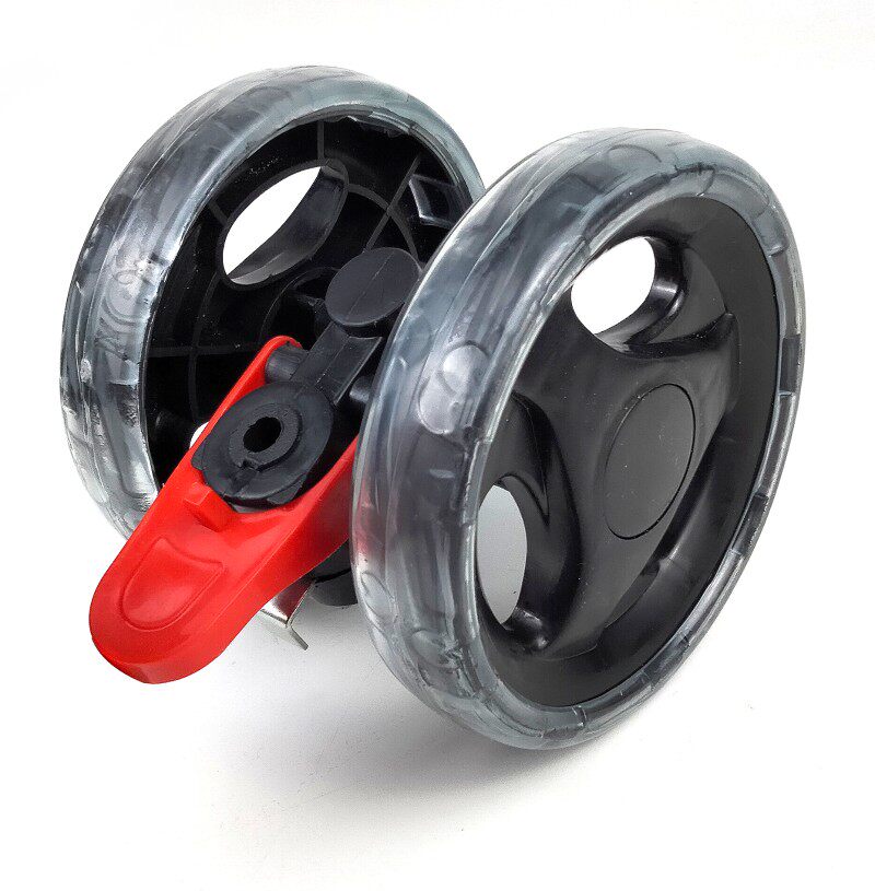 极速伞车轮子万向轮刹车轮婴儿推车轮子耐磨M减震发泡橡胶轮配件