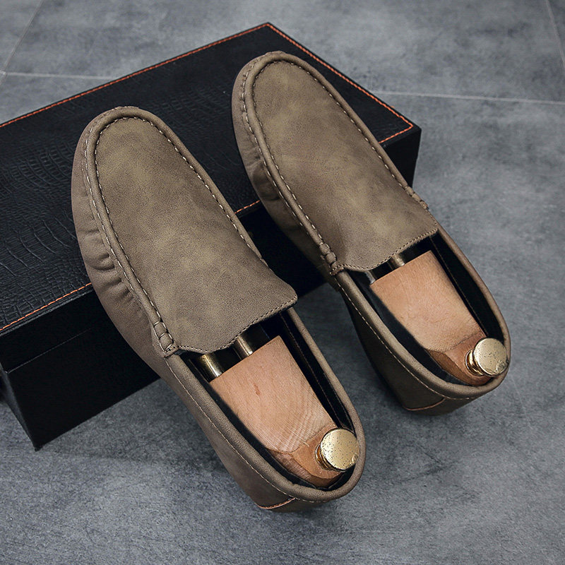 新品豆豆鞋男春季2026新款青年懒人一脚蹬L乐福驾车鞋精神小伙小