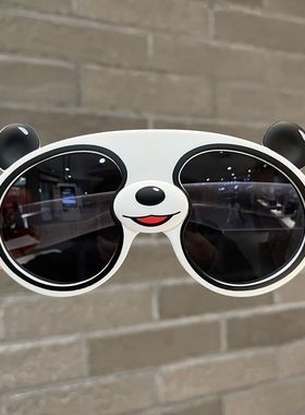 极速儿童眼镜太阳镜男童女童防紫外线眼镜M宝宝可爱熊猫遮阳镜硅