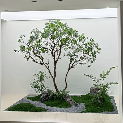 新品精品马醉木仿真绿植造景榕树装饰树大L型假树简约景观橱窗植