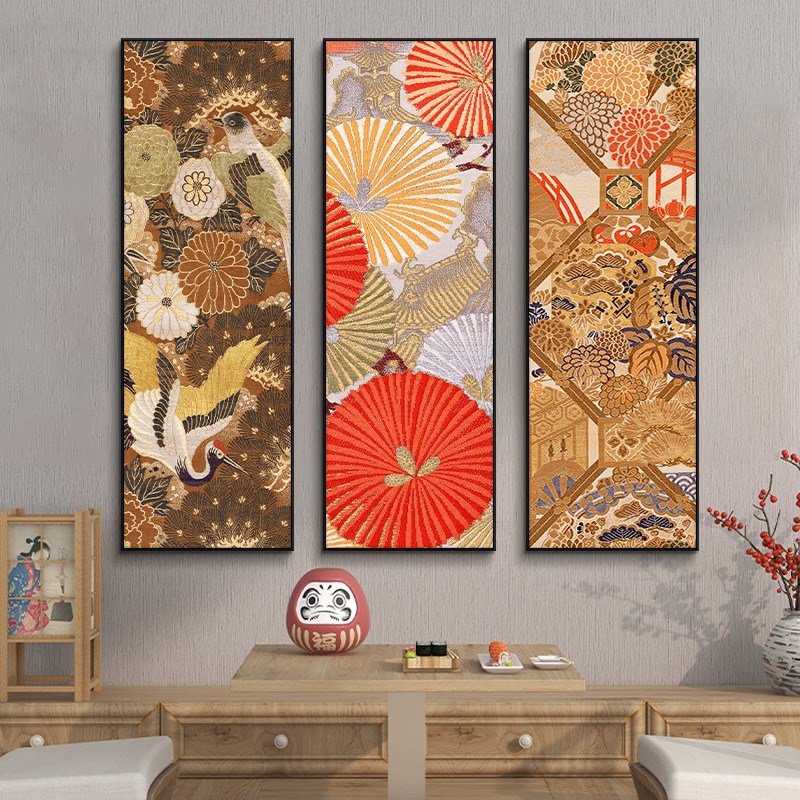 日式挂画浮世绘装饰画饭店墙面装饰和风背景墙壁画居W酒屋餐馆包图片