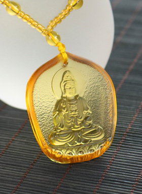 极速禅悦佛艺半i手工古法琉璃观音菩萨佛像吊坠挂饰佛牌男女生项