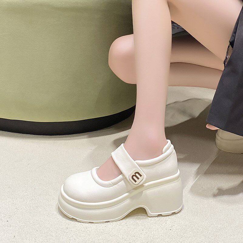 新品玛丽珍婚鞋女k小皮鞋2026新款松糕厚底婚纱神器新娘鞋春秋高