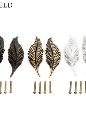 极速2Pcs Novelty Leaves Furniture HaGndles Cabinet Knobs and