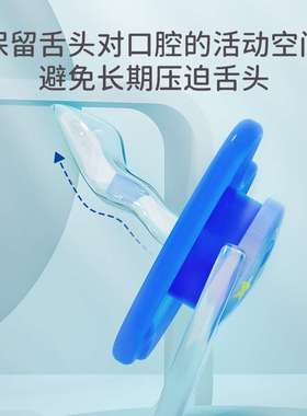 极速Dentistar德国t进口安抚奶嘴6个月以上宝宝婴儿夜光鸭嘴硅胶