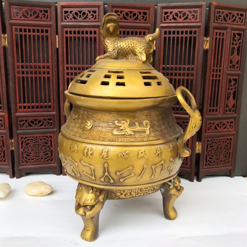 极速靚仿a古铜香炉仿古熏香炉香炉高脚炉家居摆件,金属材料及制品,其他金属制品,淘宝优惠券,粉丝福利购,淘宝优惠卷