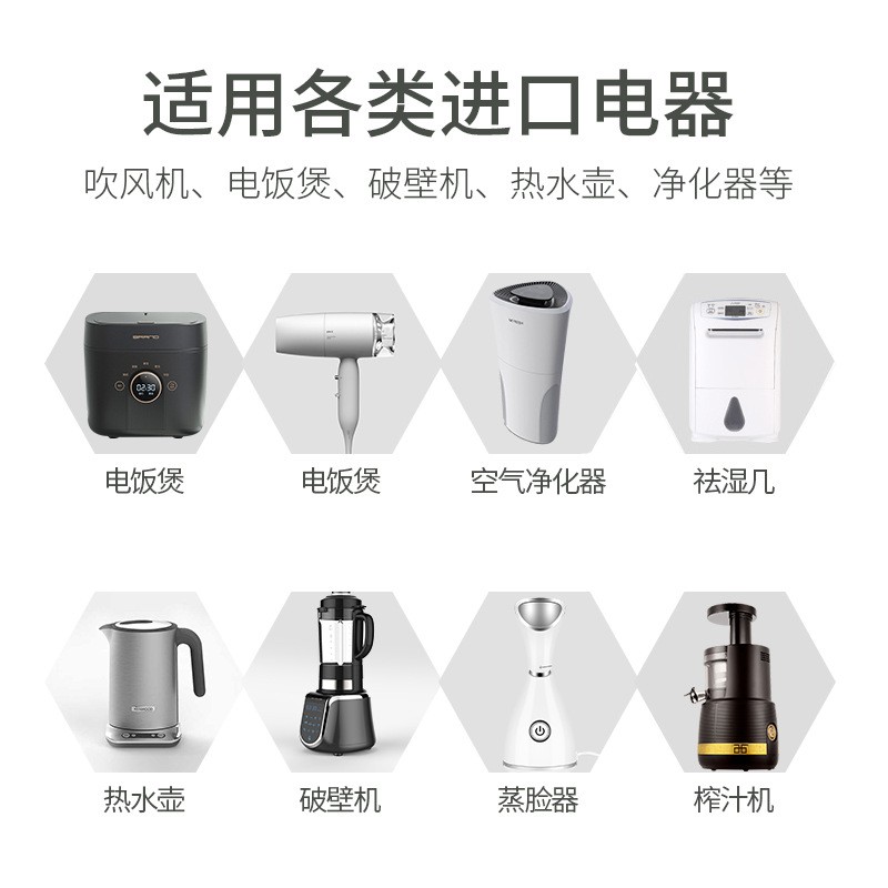速发110v220V伏互转电压转换器电源变压器小家电充电逆变转接插头
