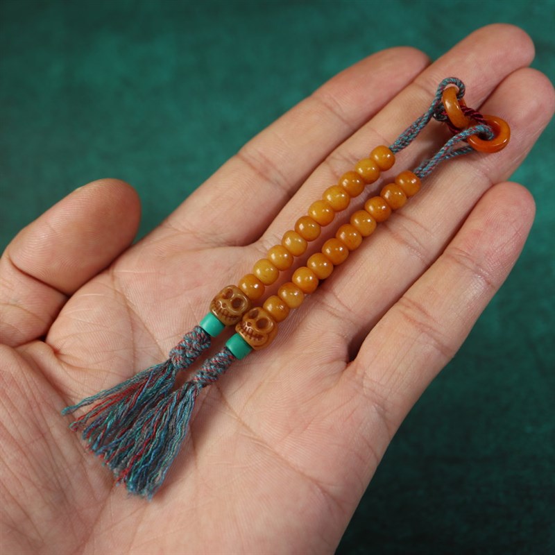 极速藏式油润通透老料灵骨尸陀林主阿呆记数侧挂R文玩菩提佛珠卡