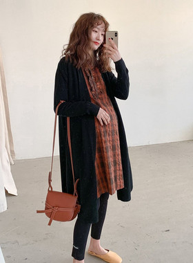 极速Maternity clothes孕妇装时H尚针织开衫外套长袖针织衫毛衣上