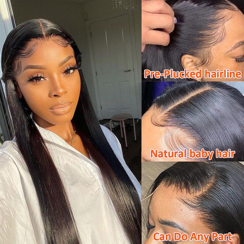 极速HD Lace Frontal Wig 28v 30 inch Straight Human Hair Wigs