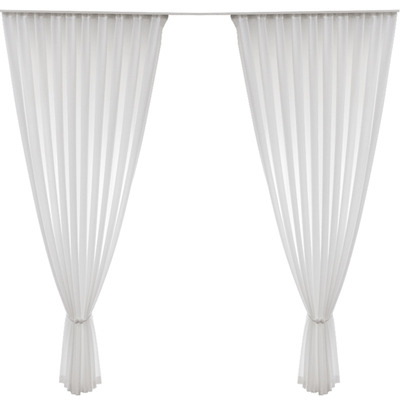 极速Solid eWhite Tulle Sheer Window Curtains for Living Room