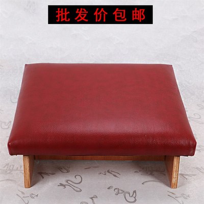极速简便折叠拜垫j家用礼佛跪垫实木方形皮革拜垫佛前磕大头拜佛