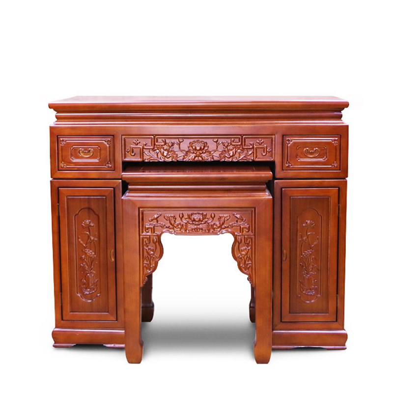 极速花梨木d供桌大号家用佛堂贡台实木 现代中式供佛台 手工雕刻