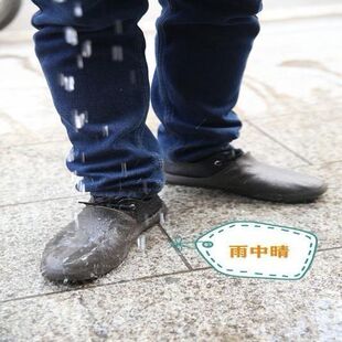 极速热卖简便无底防滑鞋套防水加E厚耐磨透气春高跟雨鞋套PVC